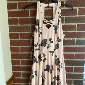 Pink and Black Dress